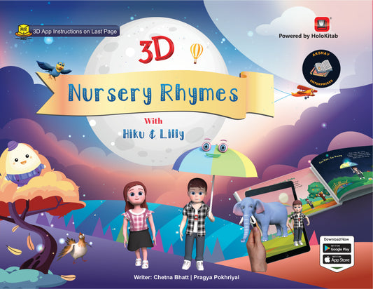 HoloKitab Augmented Reality 3D Interactive Nursery Rhymes for Kids: Enjoy 12 Delightful Rhymes in a Whole New Way!